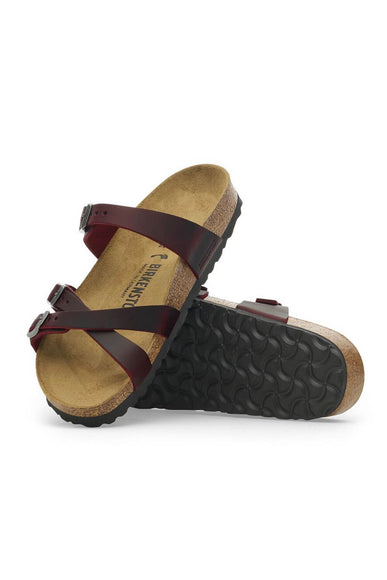 Birkenstock Franca Oiled Leather Sandals for Women in Zinfandel