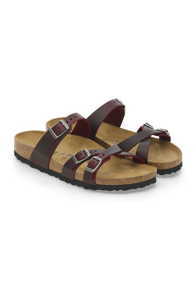 Birkenstock Franca Oiled Leather Sandals for Women in Zinfandel