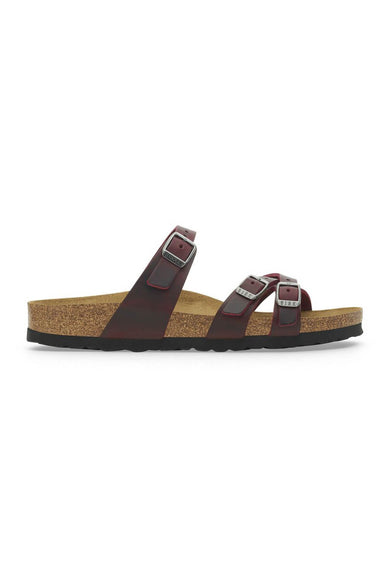 Birkenstock Franca Oiled Leather Sandals for Women in Zinfandel