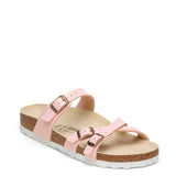 Birkenstock Franca Birko-Flor Embossed Sandals for Women in Pink Lizard