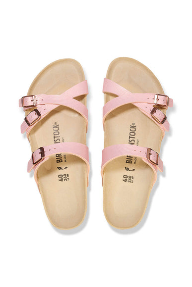 Birkenstock Franca Birko-Flor Embossed Sandals for Women in Pink Lizard