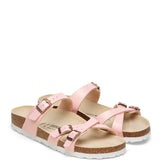 Birkenstock Franca Birko-Flor Embossed Sandals for Women in Pink Lizard