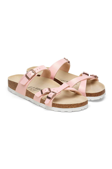 Birkenstock Franca Birko-Flor Embossed Sandals for Women in Pink Lizard