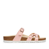 Birkenstock Franca Birko-Flor Embossed Sandals for Women in Pink Lizard