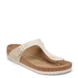 Birkenstock Gizeh Vegan Canvas Sandals for Women in Eggshell