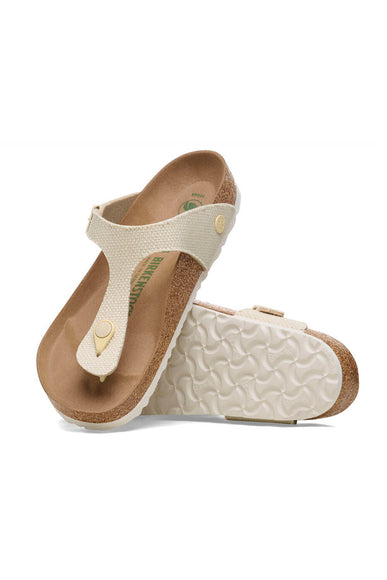 Birkenstock Gizeh Vegan Canvas Sandals for Women in Eggshell