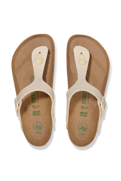 Birkenstock Gizeh Vegan Canvas Sandals for Women in Eggshell