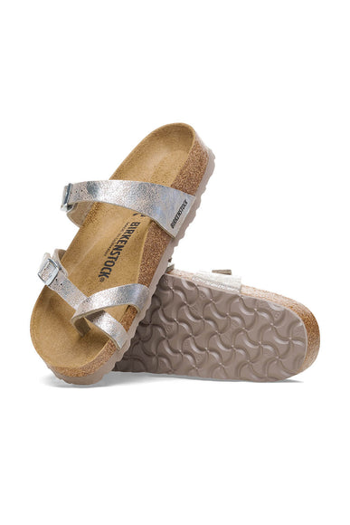 Birkenstock Mayari Sandals in Washed Metallic Silver