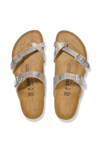 Birkenstock Mayari Sandals in Washed Metallic Silver