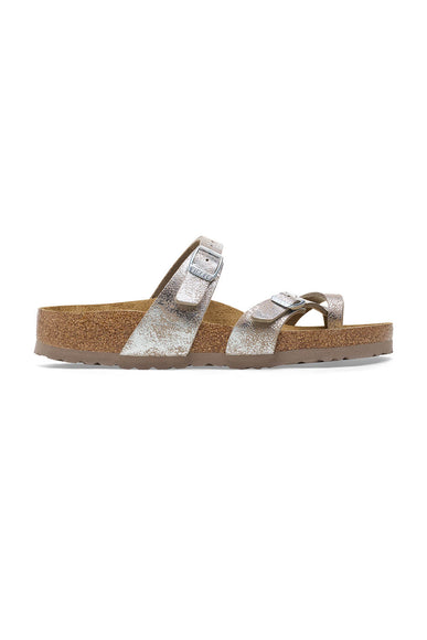 Birkenstock Mayari Sandals in Washed Metallic Silver