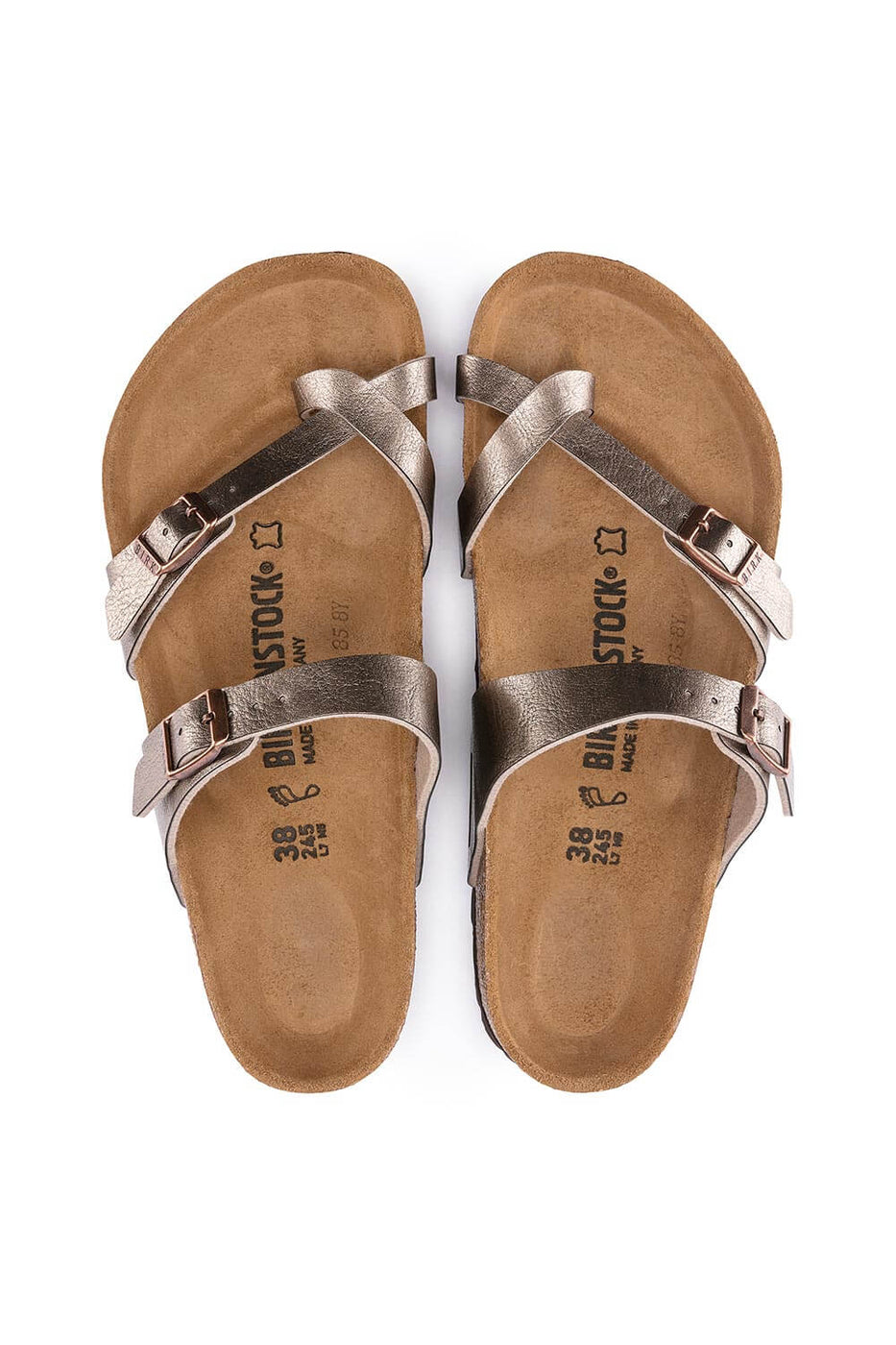 Birkenstock electric shop metallic taupe mayari