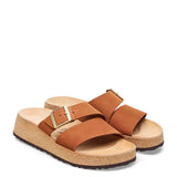 Papillio by Birkenstock Almina Nubuck Sandals for Women in Pecan