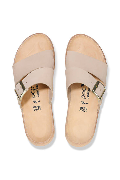 Papillio by Birkenstock Almina Nubuck Sandals for Women in Sandcastle