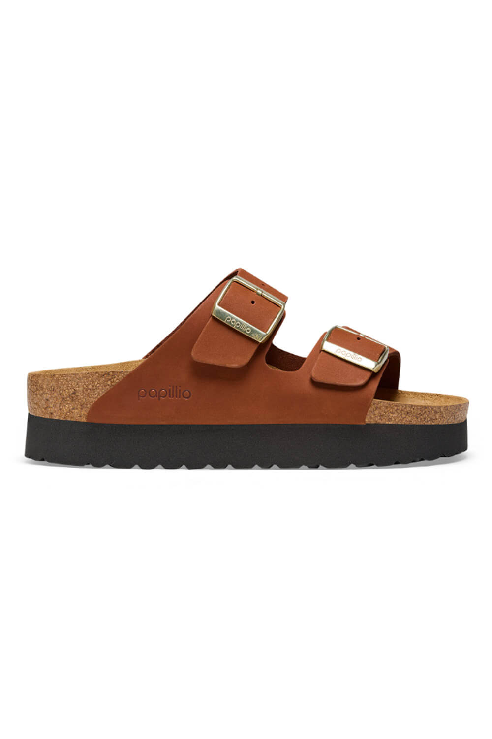 Papillo by Birkenstock Arizona Platform Nubuck Leather Sandals for Wom ...