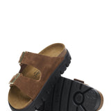 Papillio by Birkenstock Arizona Chunky Suede Sandals for Women in Dark Tea