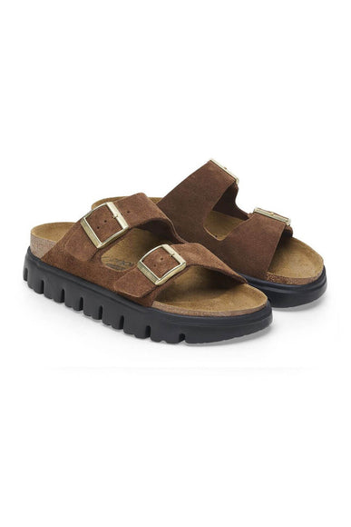 Papillio by Birkenstock Arizona Chunky Suede Sandals for Women in Dark Tea