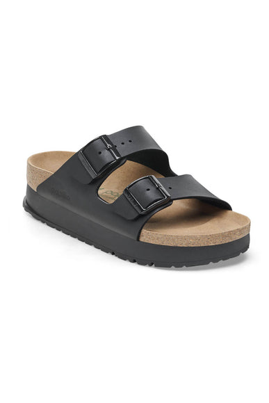 Papillio by Birkenstock Arizona Flex Platform Vegan Birko-Flor Sandals for Women in Black