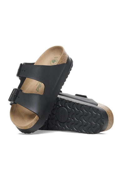 Papillio by Birkenstock Arizona Flex Platform Vegan Birko-Flor Sandals for Women in Black