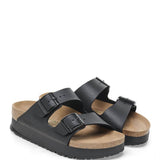 Papillio by Birkenstock Arizona Flex Platform Vegan Birko-Flor Sandals for Women in Black