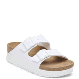 Papillio by Birkenstock Arizona Platform Vegan Birko-Flor Sandals for Women in White