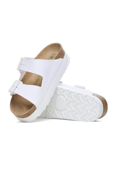 Papillio by Birkenstock Arizona Platform Vegan Birko-Flor Sandals for Women in White