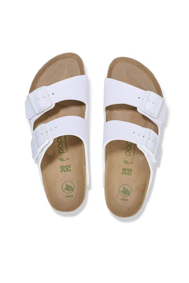 Papillio by Birkenstock Arizona Platform Vegan Birko-Flor Sandals for Women in White