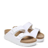 Papillio by Birkenstock Arizona Platform Vegan Birko-Flor Sandals for Women in White