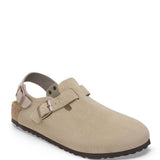 Birkenstock Tokio Suede Clogs for Women in Taupe