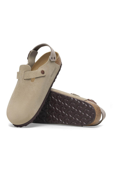 Birkenstock Tokio Suede Clogs for Women in Taupe