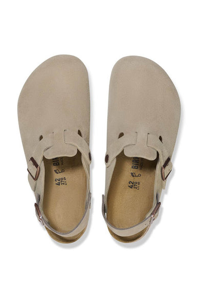 Birkenstock Tokio Suede Clogs for Women in Taupe