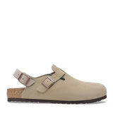 Birkenstock Tokio Suede Clogs for Women in Taupe