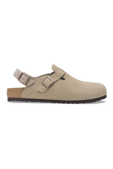 Birkenstock Tokio Suede Clogs for Women in Taupe