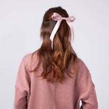 Blu Pepper Notched V-neck Knit Top for Women in Dusty Rose