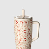 BruMate Era 40oz Poppy Floral Tumbler in Off White