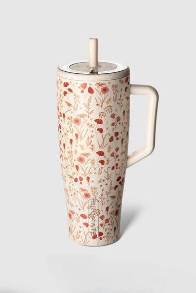 BruMate Era 40oz Poppy Floral Tumbler in Off White