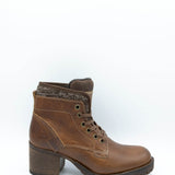 Bullboxer Ankle Lace Up Booties for Women in Cognac