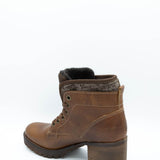 Bullboxer Ankle Lace Up Booties for Women in Cognac