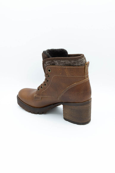 Bullboxer Ankle Lace Up Booties for Women in Cognac