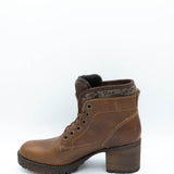 Bullboxer Ankle Lace Up Booties for Women in Cognac