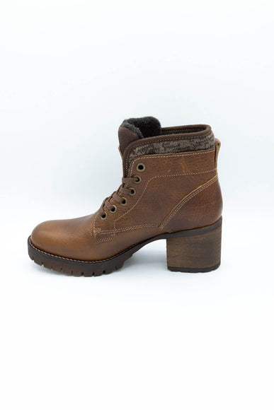 Bullboxer Ankle Lace Up Booties for Women in Cognac