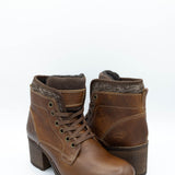 Bullboxer Ankle Lace Up Booties for Women in Cognac