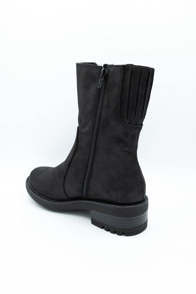 B52 by Bullboxer Mid Calf Lug Booties for Women in Black