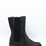 B52 by Bullboxer Mid Calf Lug Booties for Women in Black