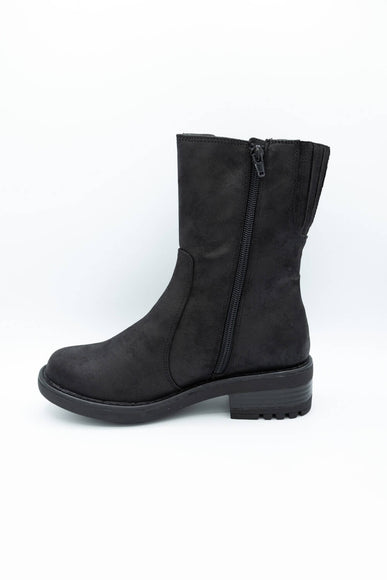 B52 by Bullboxer Mid Calf Lug Booties for Women in Black