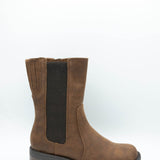 B52 by Bullboxer Mid Calf Lug Booties for Women in Cognac