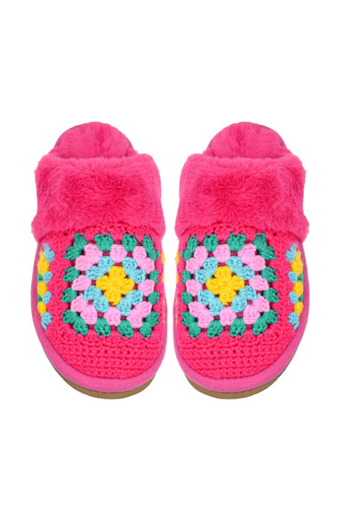 C.C. Crochet Slippers for Women in Fuchsia