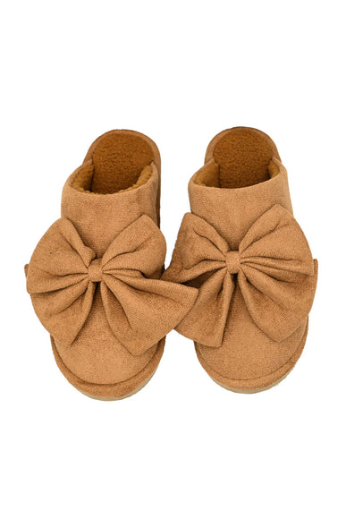 C.C. Bow Slippers for Women in Camel