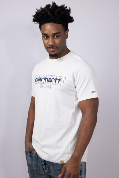 Carhartt Force Relaxed Fit Midweight Logo T-Shirt for Men in Malt