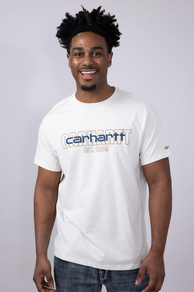 Carhartt Force Relaxed Fit Midweight Logo T-Shirt for Men in Malt