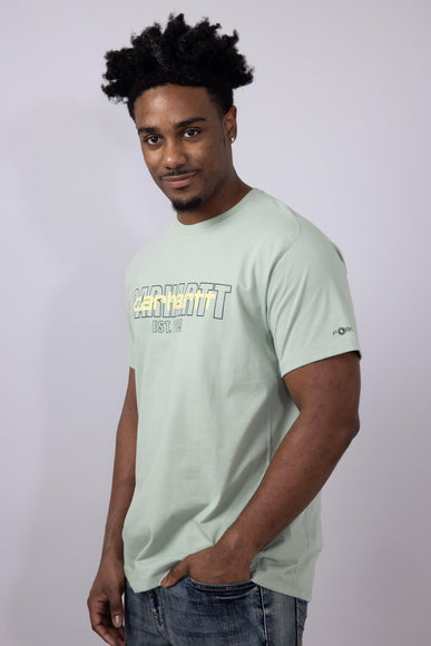 Carhartt Force Relaxed Fit Midweight Logo T-Shirt for Men in Sage